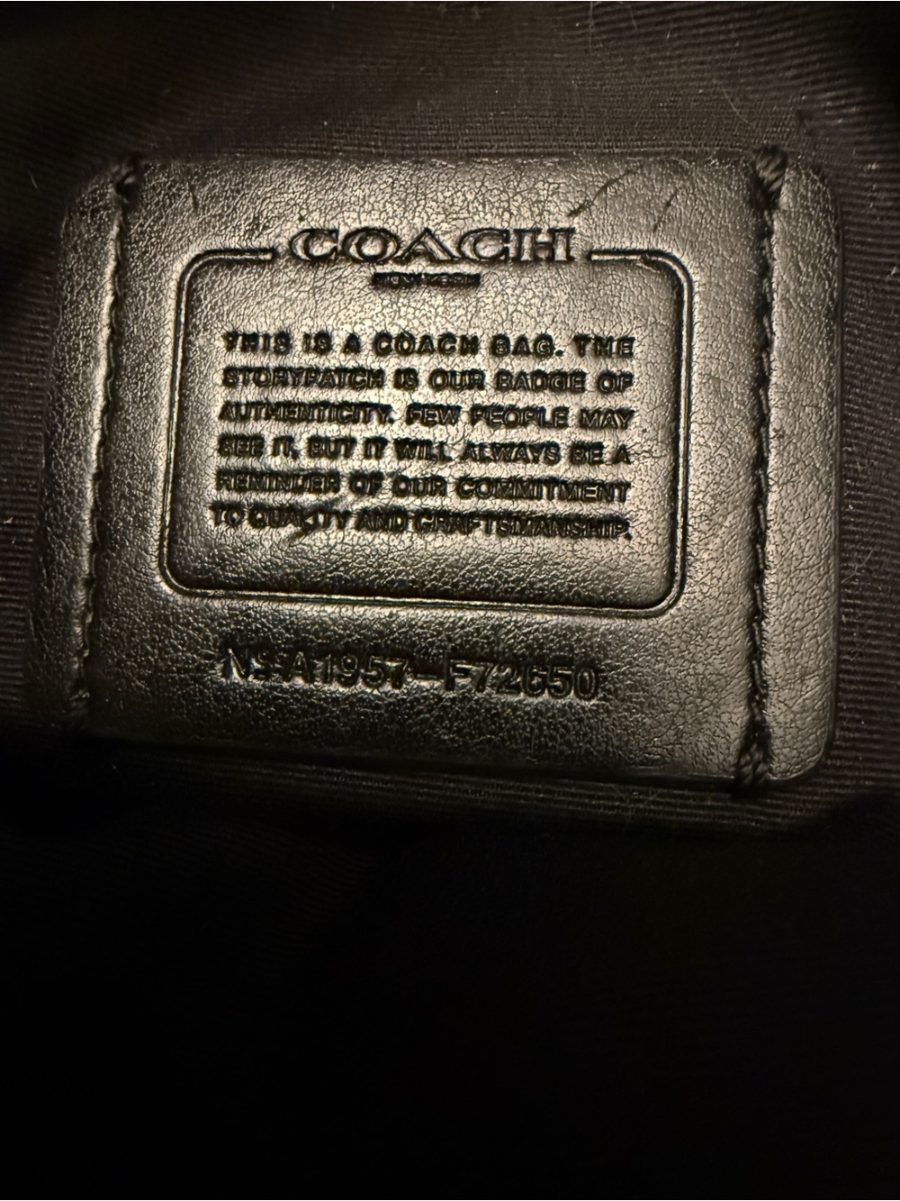 Coach Elle Black Pebbled Leather Tote with Gold Chain Straps - Picture 8 of 16